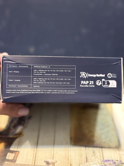 Anker prime 200w, 20000mah павербанк. Новий оригінал