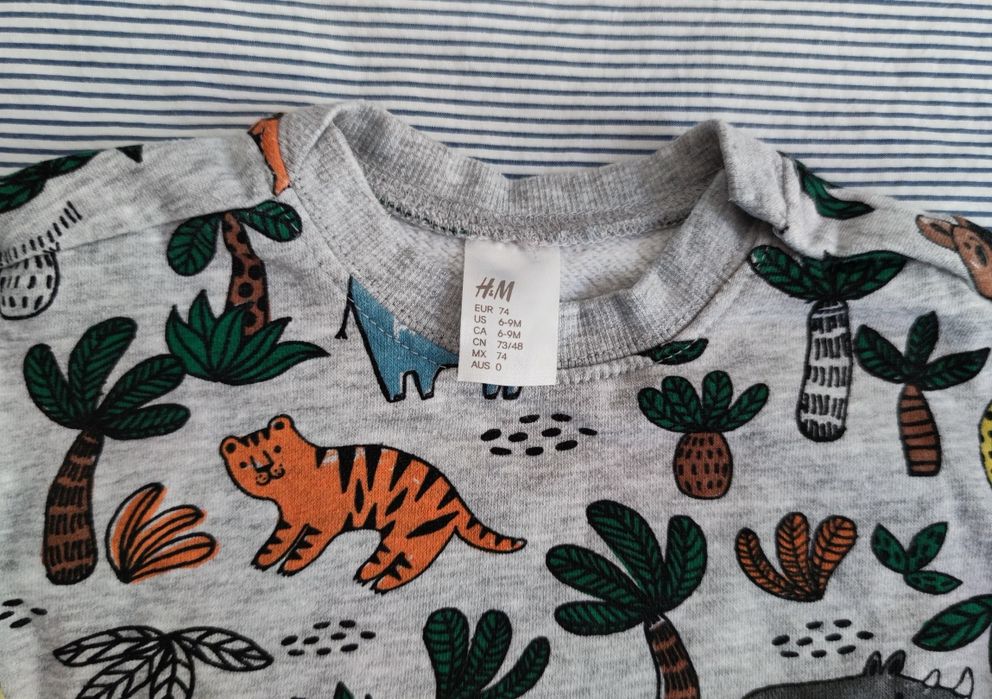 H&M bluza dziecięca rozmiar 74, 6-9 miesięcy, safari