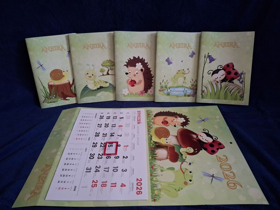 ,,ANEIRA"  Zeszyty szkolne + kalendarz - Urocze zwierzątka. Edycja lim