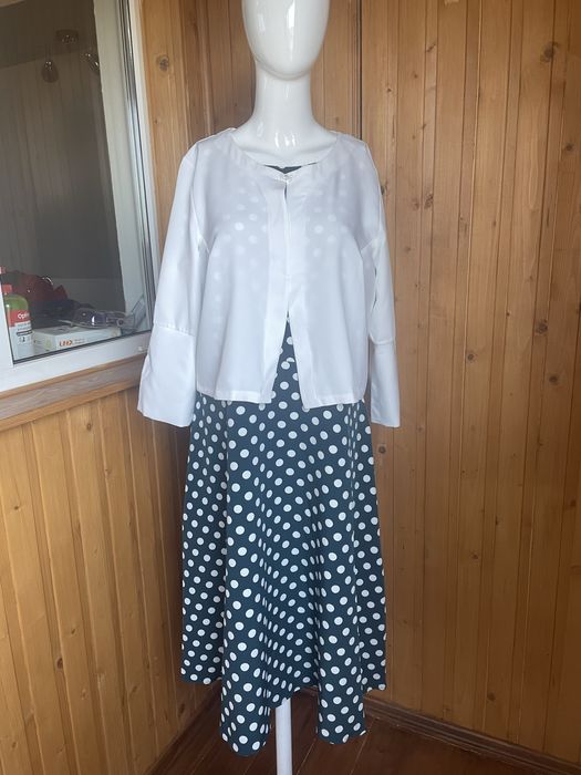 Плаття в горох з піджачком 52р