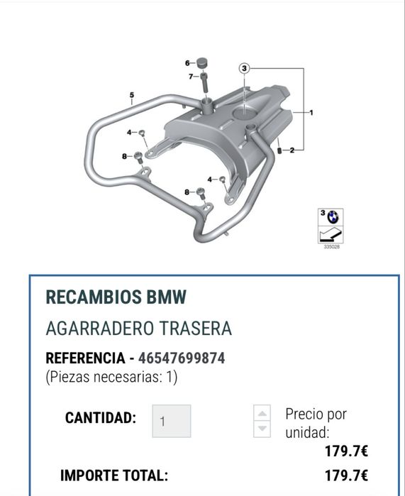 Barra de apoio F 800 gs