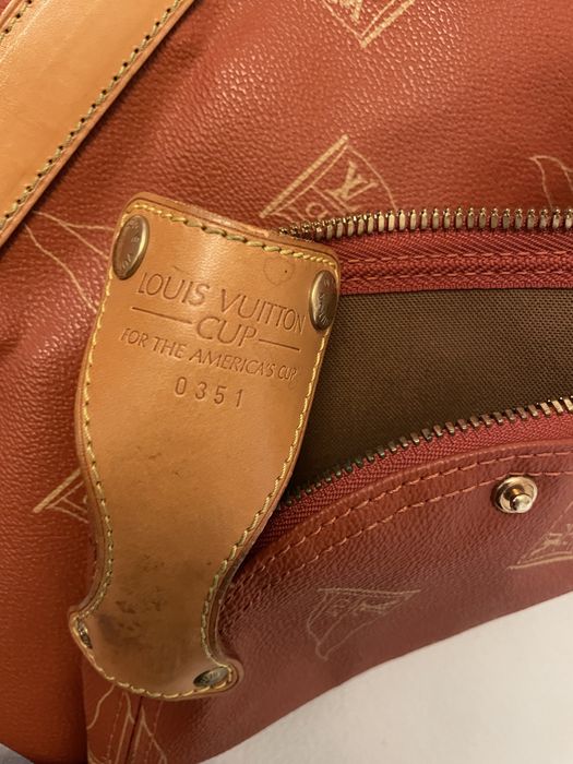 Louis Vuitton 1995 LV Cup Red Monogram Kabul Convertible Garment Bag