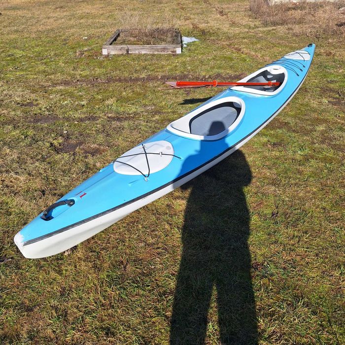 Kajak dwuosobowy z bagażnikami używany