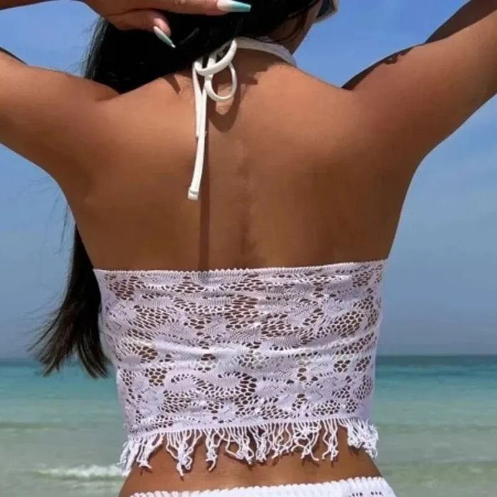 Przezroczysty elastyczny kostium na bikini