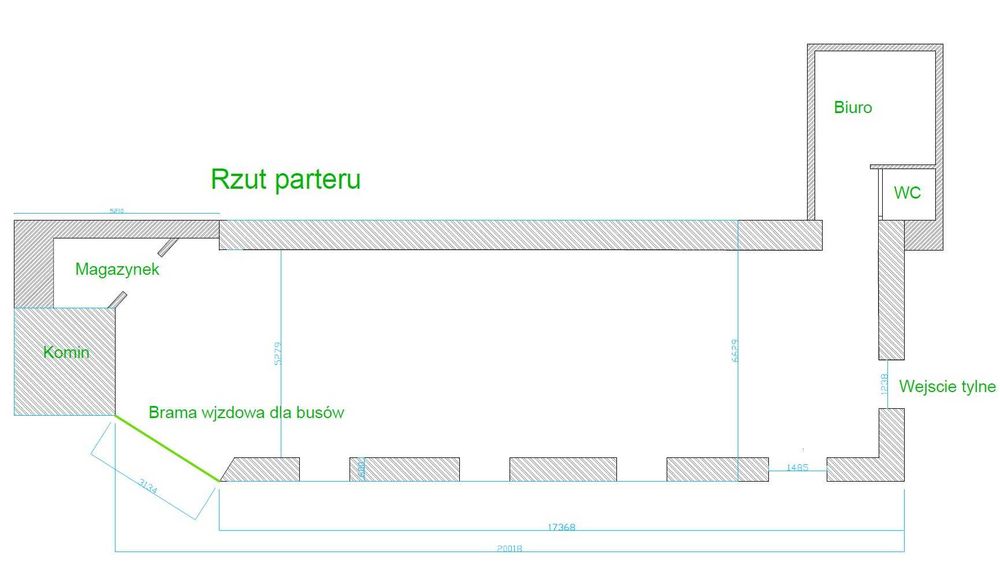 Hala 110m2 po remoncie, wylewka, drzwi