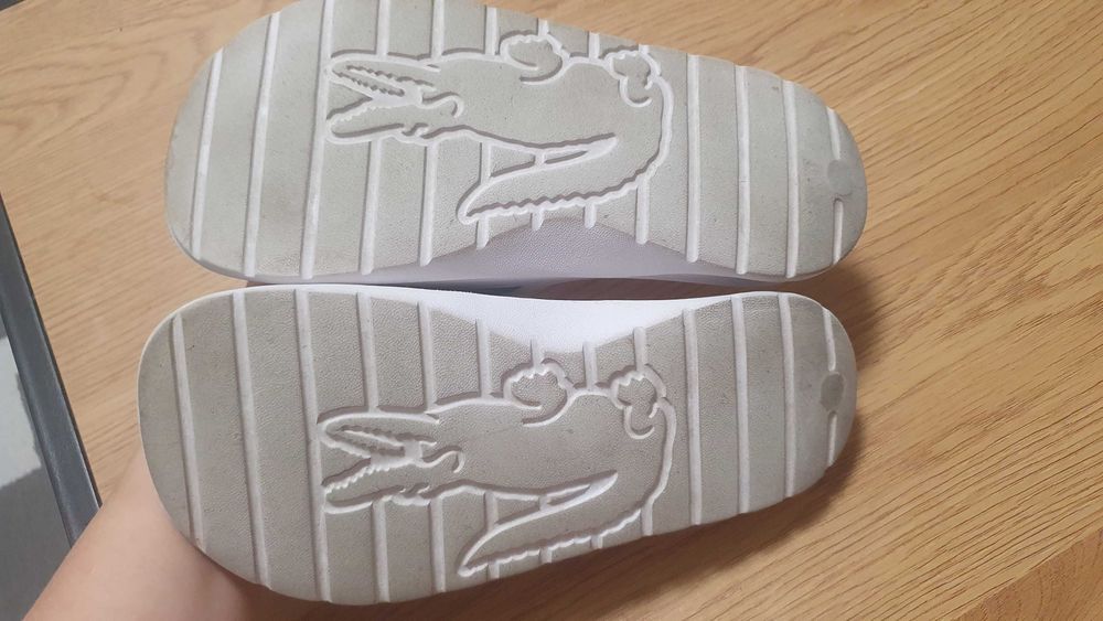 Klapki lacoste rozmiar 36 białe