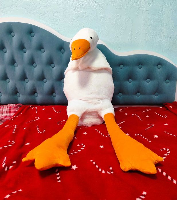 Длинный мягкий гусь подушка антистресс обнимашка гусак 155 см игрушка