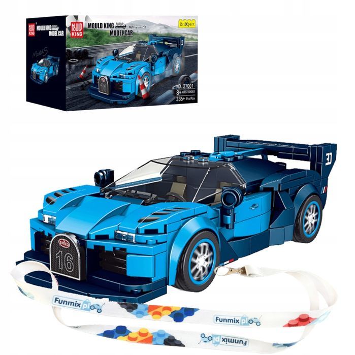 Klocki 375 el. GT Mini wyścigowe gablota Mould King 27001