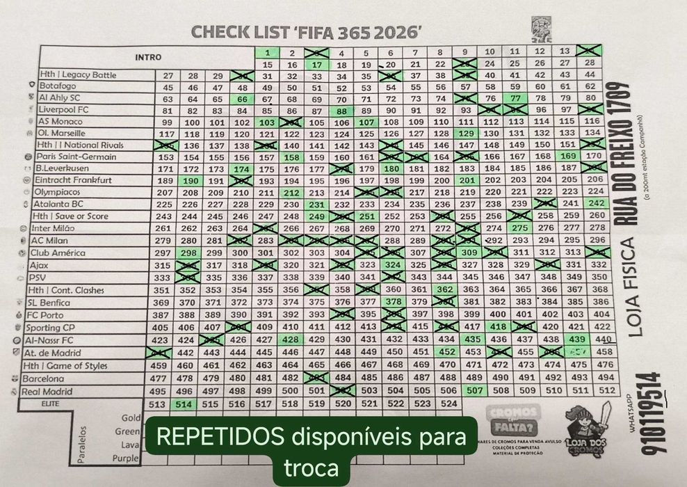 Troca de cromos fifa