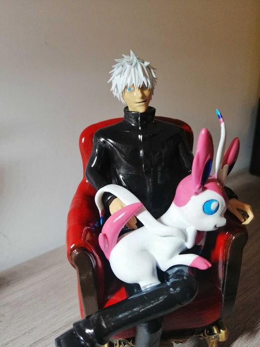 Estátua anime Custom - Gojo Satoru + Sylveon