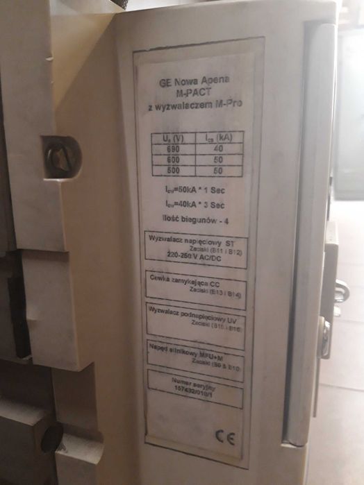 Wyłącznik mocy APENA M-PACT MS41F25, In = 2500A