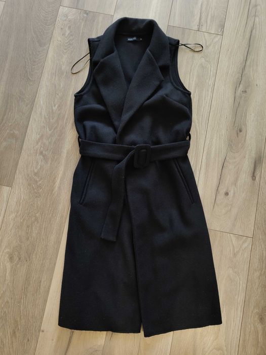 Mohito czarna kamizelka długa z kieszeniami rozmiar XS