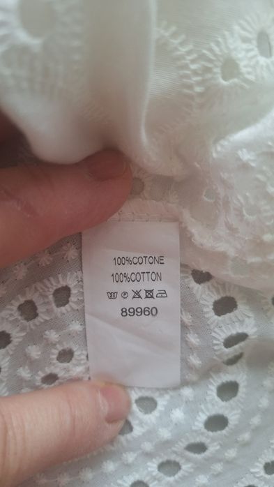 Haftowana, bawełniana bluzka nietoperz