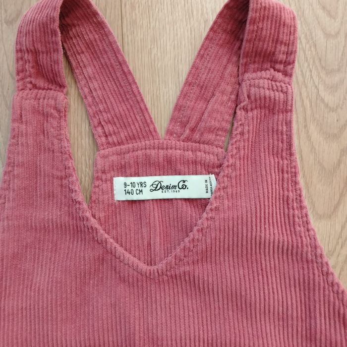 Sukienka na szelkach sztruks, r. 140
