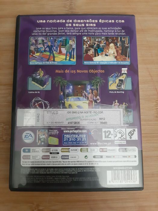 Jogo para PC CD-Rom Os Sims2 na noite
