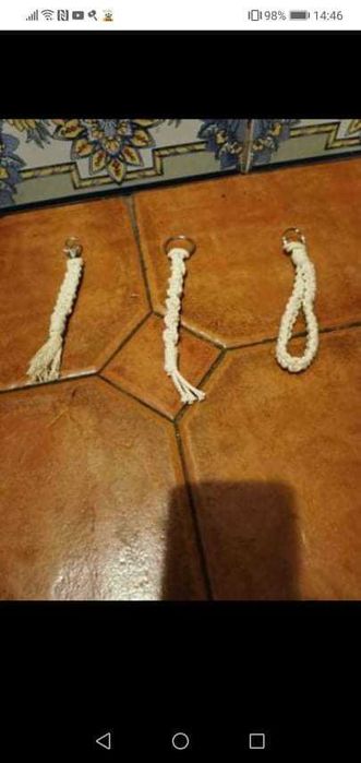 Porta chaves em macramê