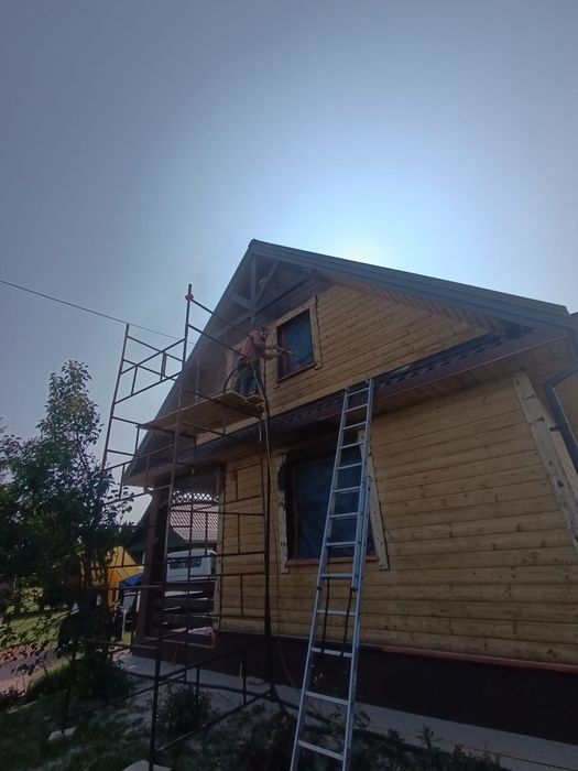 piaskowanie malowanie domów drewnianych z cegły, kamienia,