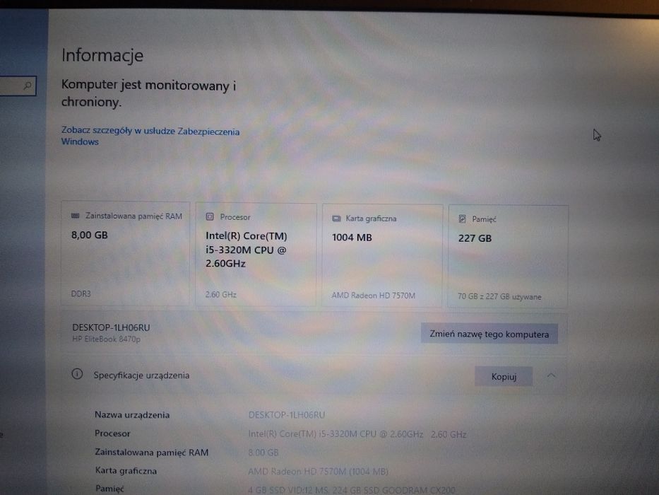 Laptop Elitebook HP 8470p