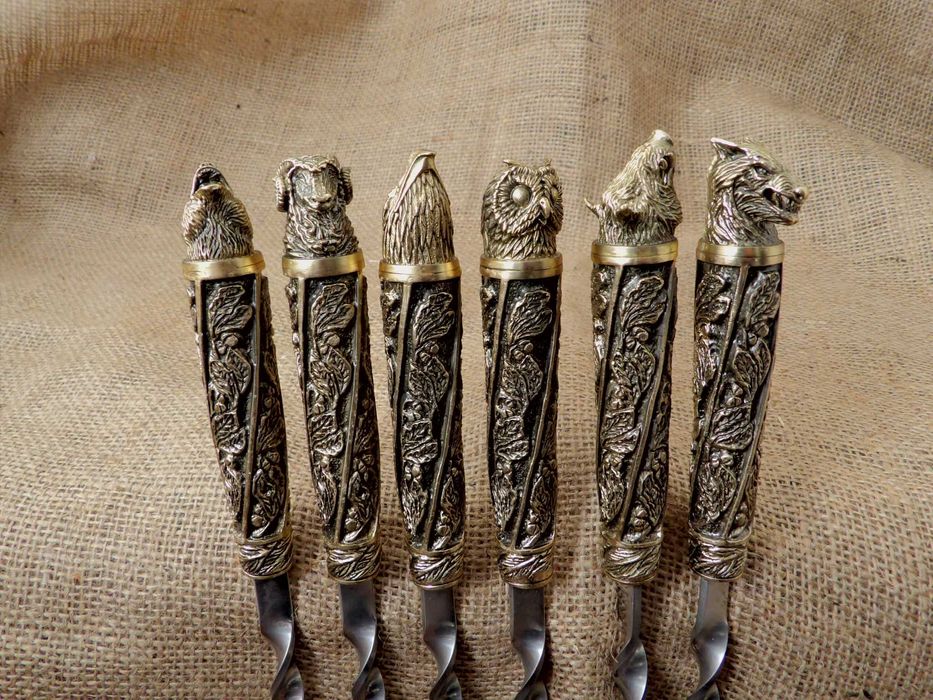 VIP ПОДАРОК! Премиум шампура Дикие звери в кейсе. Лучшие в Украине!