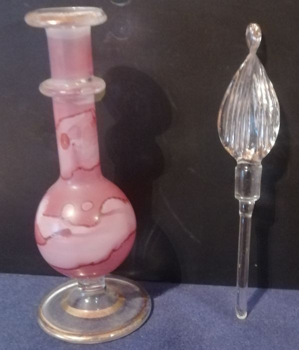 Frasco de perfume Egípcio - vidro soprado (antigo anos 40/50)