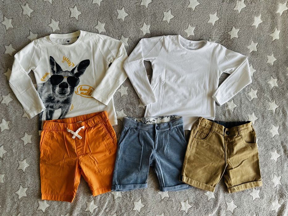 Zestaw ubranek letnich dla chłopca 110 cm, H&M, Tom Tailor