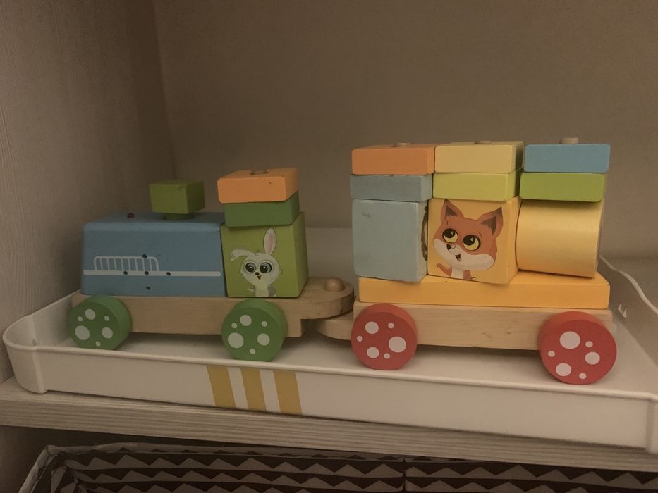 ELEFUN drewniany pociąg z dźwiękiem
