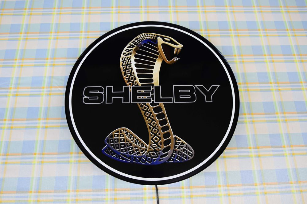 LED Neon FORD MUSTANG SHELBY, Szyld 3D, Podświetlane Logo, Prezent