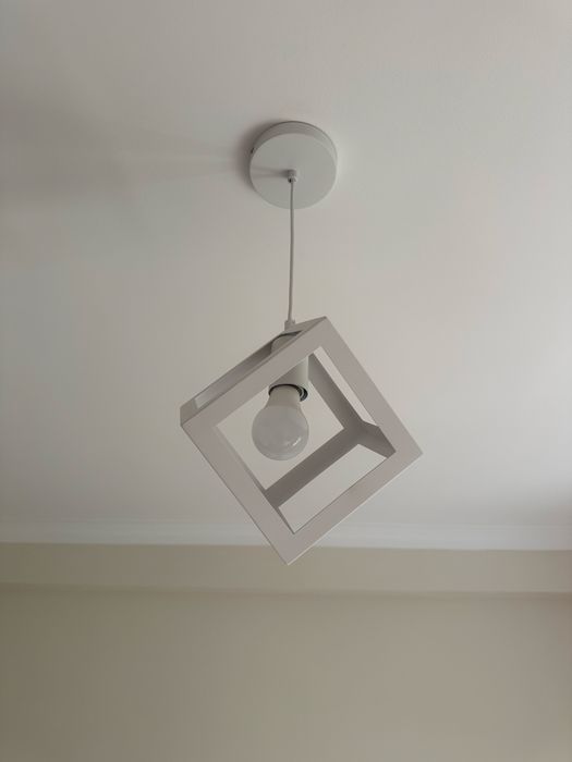 CANDEEIRO de teto suspenso branco – estilo moderno