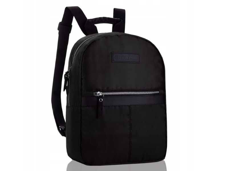 BETLEWSKI miękki plecak damski czarny sportowy pakowny regulowany A4
