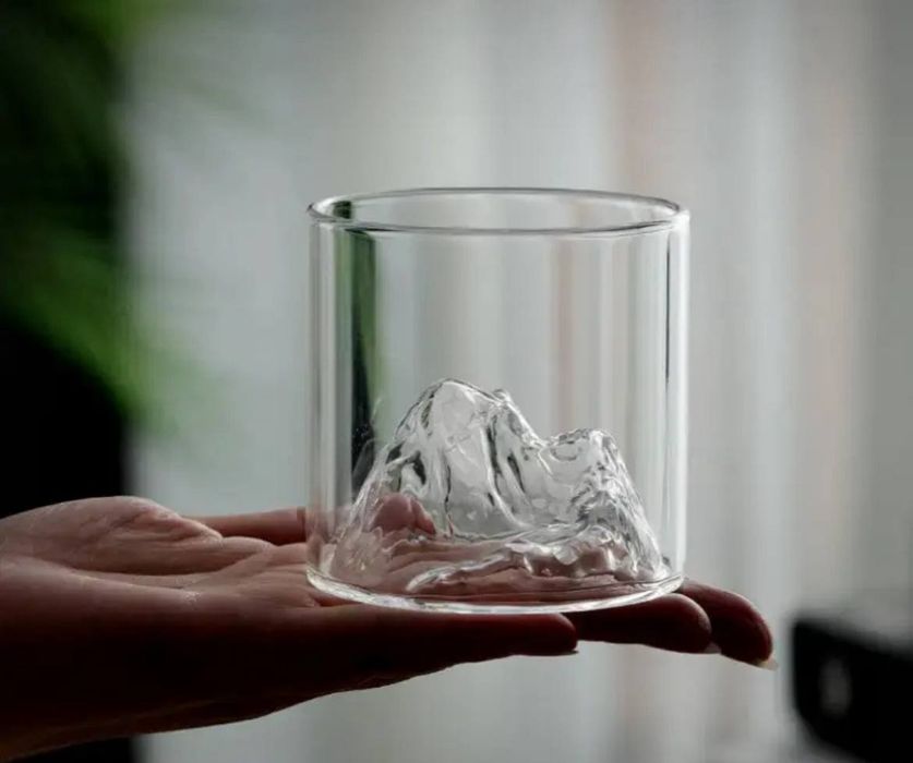 Склянки "Гірська тиша" 200 мл (набір 4шт), стакани скляні, піали чайні