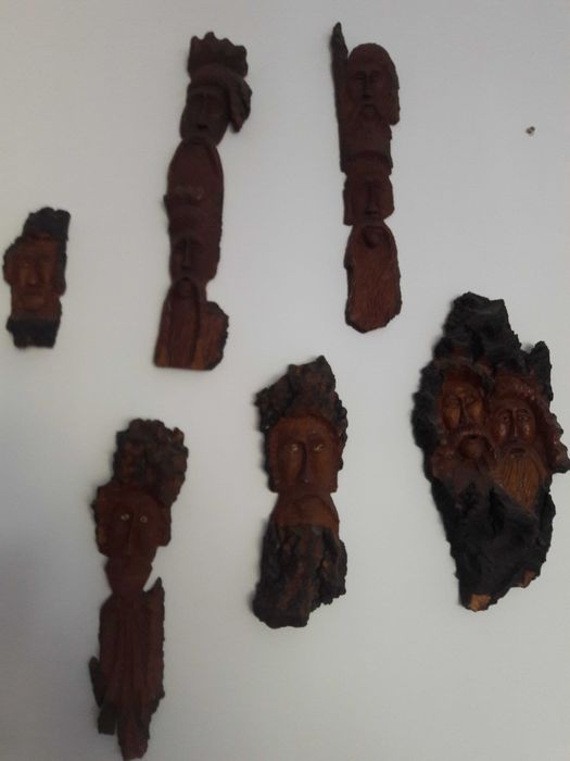 płaskorzeźba płaskorzeźby z kory