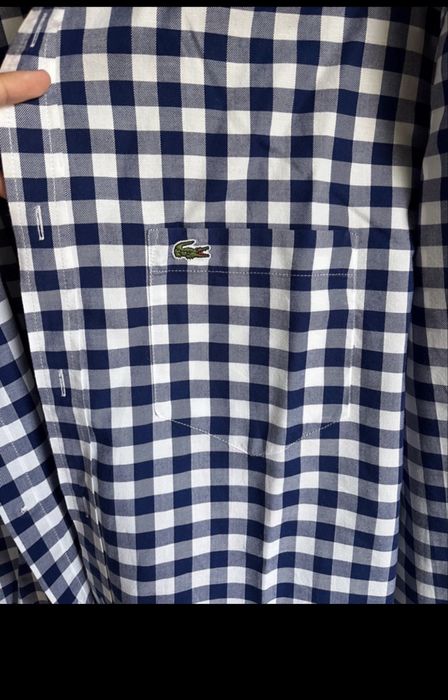 Camisa quadrados lacoste