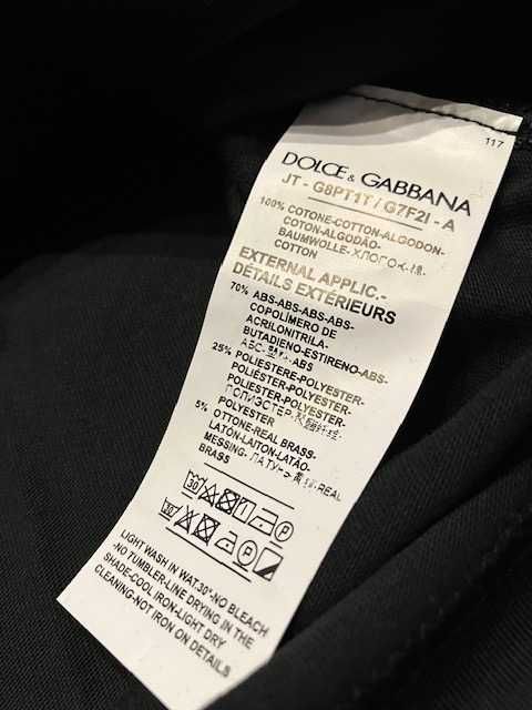 DOLCE&GABBANA luksusowy męski t-shirt BLACK Italy -50%