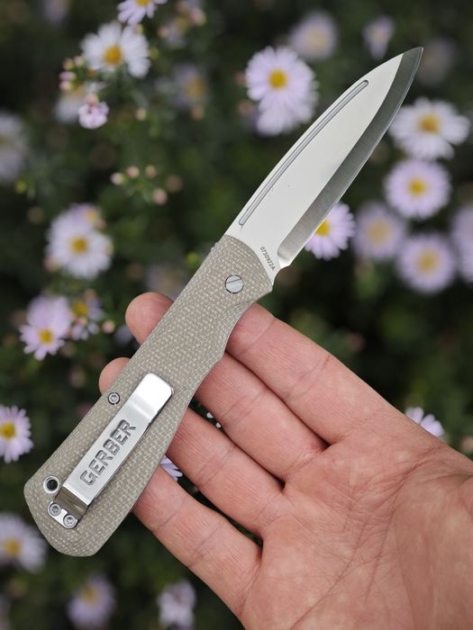 Ніж складний Gerber Mansfield , замок Slip Joint, накладки Natural Micarta , клинок D2,полировка Satin, упаковано в коробку.