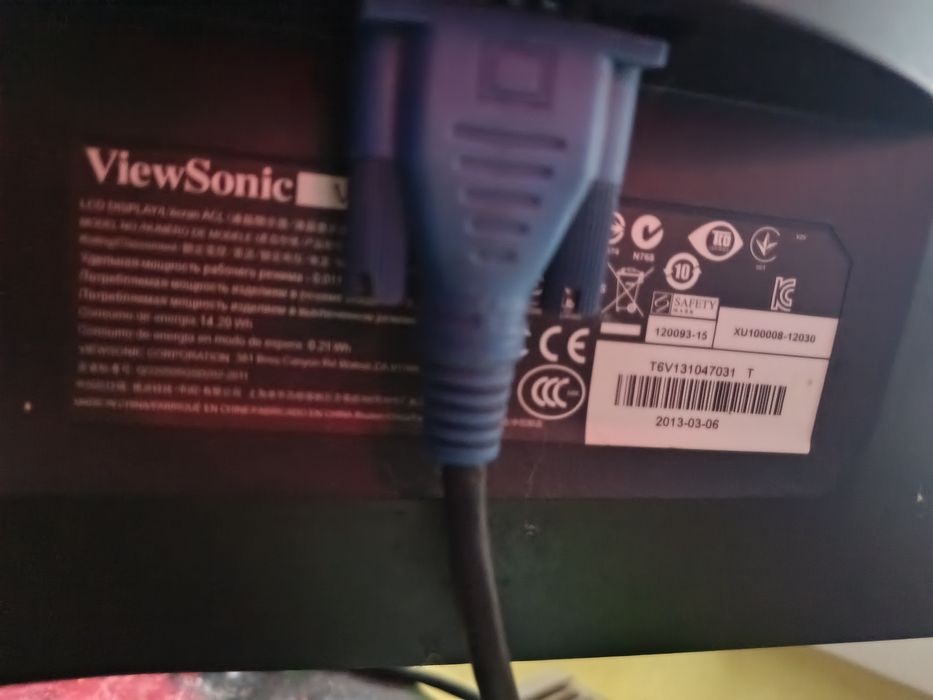 Монитор ViewSonic va2212a-led дефект