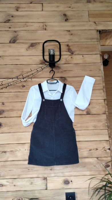 Сарафан Topshop moto темно синий вельветовый