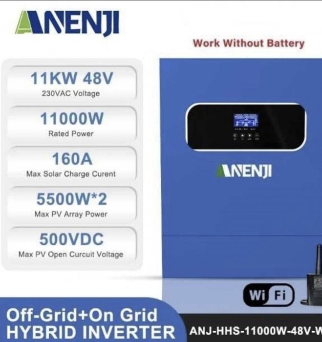 Inwerter  falownik fotowoltaiczny 11000 W 48 V on/off grid 2x MPPT