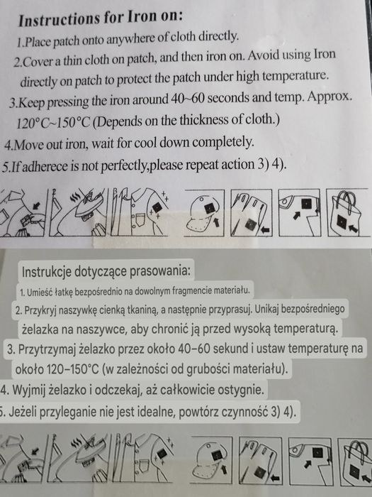 4 sztuki naprasowanki, naszywki