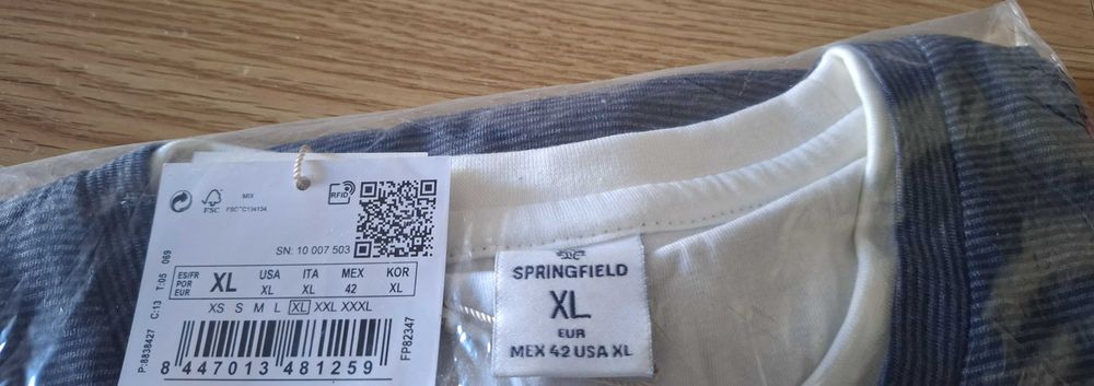 T-Shirt manga Comprida da Springield: Tam XL