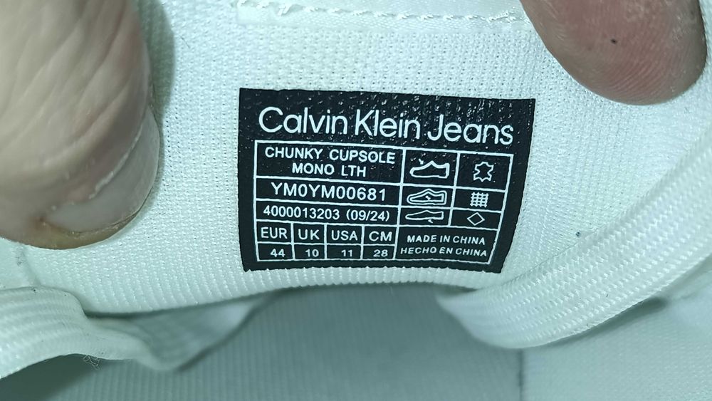 CALVIN KLEIN JEANS CHUNKY CUPSOLE Mono LTH r.44 skóra stan idealny