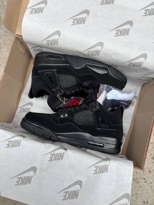 Nike Air Jordan 4 Retro Black Cat кросівки найк аір джордан 4 джордани
