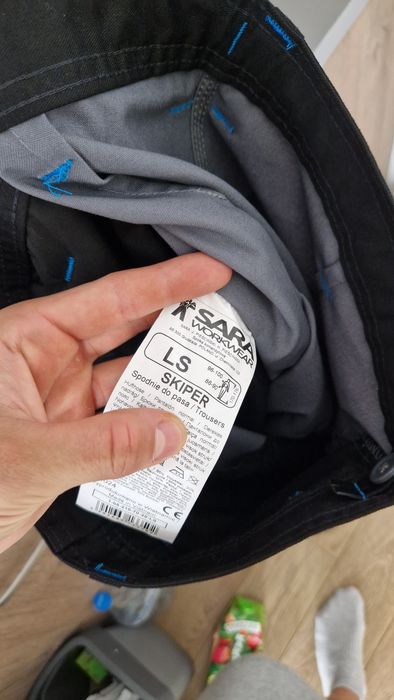 Spodnie męskie Robocze SARA skipper Szaro Czarne