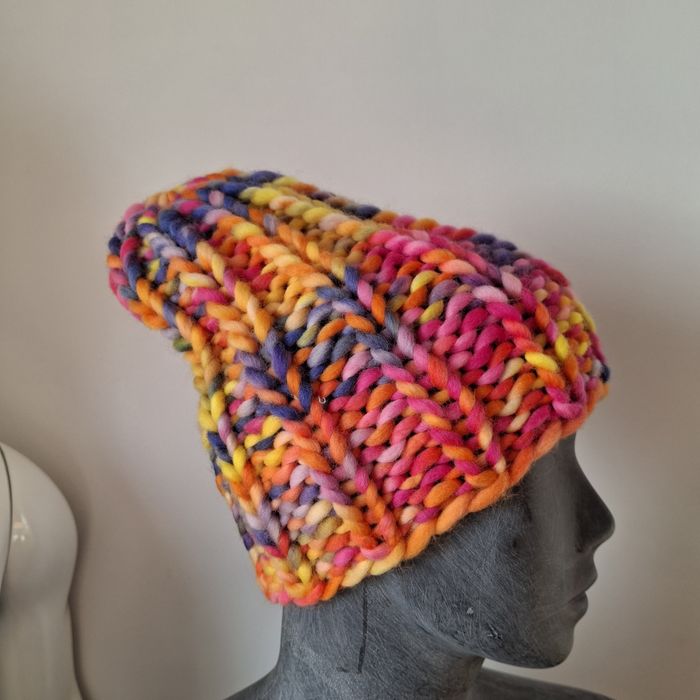 czapka handmade wełna merino