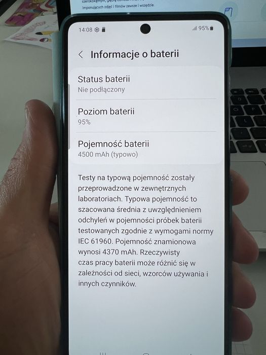 Samsung Galaxy A71 6/128 GB – Stan idealny, jak nowy! Bateria 95%