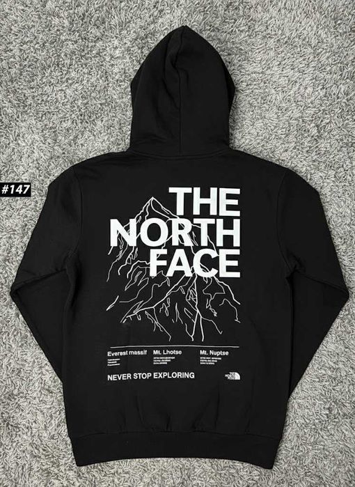 Худі The North Face Mountains - Толстовка ТНФ Черная - XS S M L XL