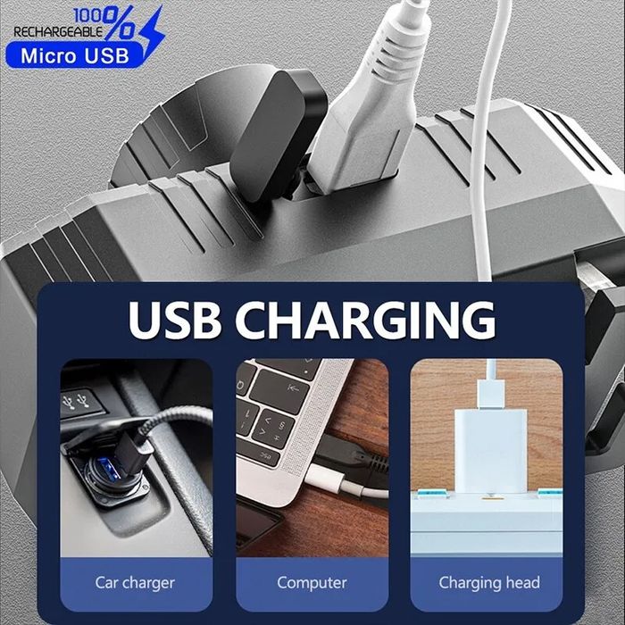 mini farol led usb