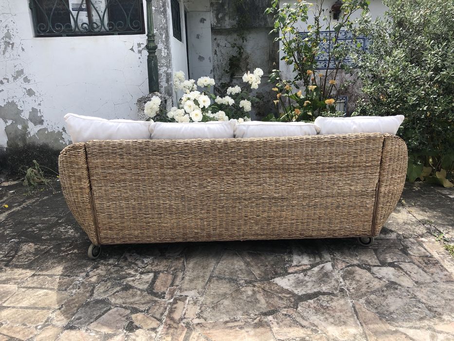 Sofá de jardim em verga
