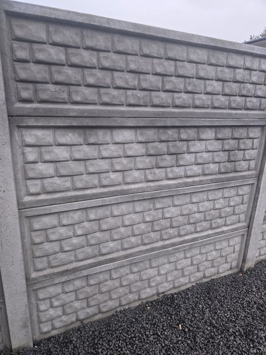 Ogrodzenie betonowe Płot na 4 pełne płyty
