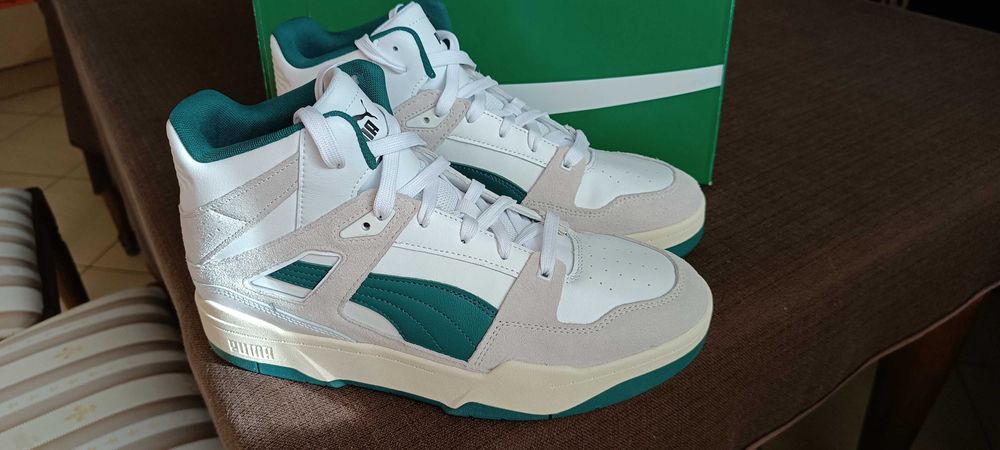 (r. Eur 43) Puma Slipstream Mid Nike White Green 387998,-02