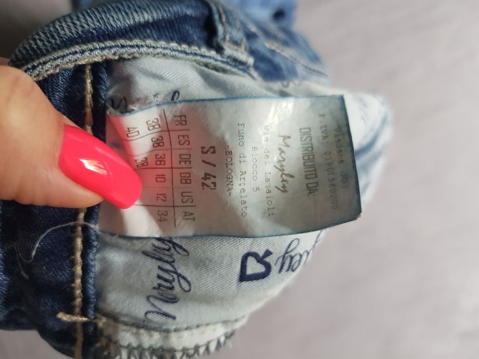 Spodnie Maryley włoskie z naszywkami